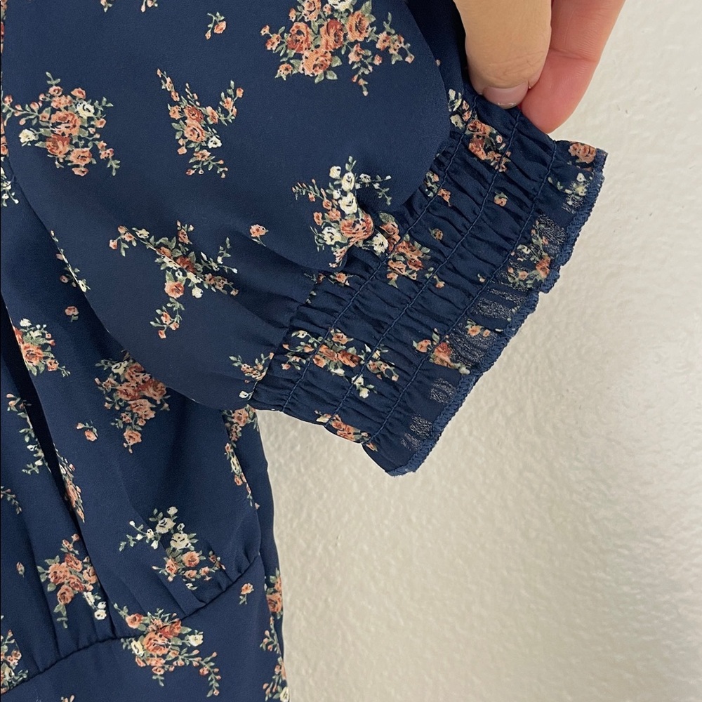 Trixxi Navy Floral Mini Dress - Picture 4 of 6